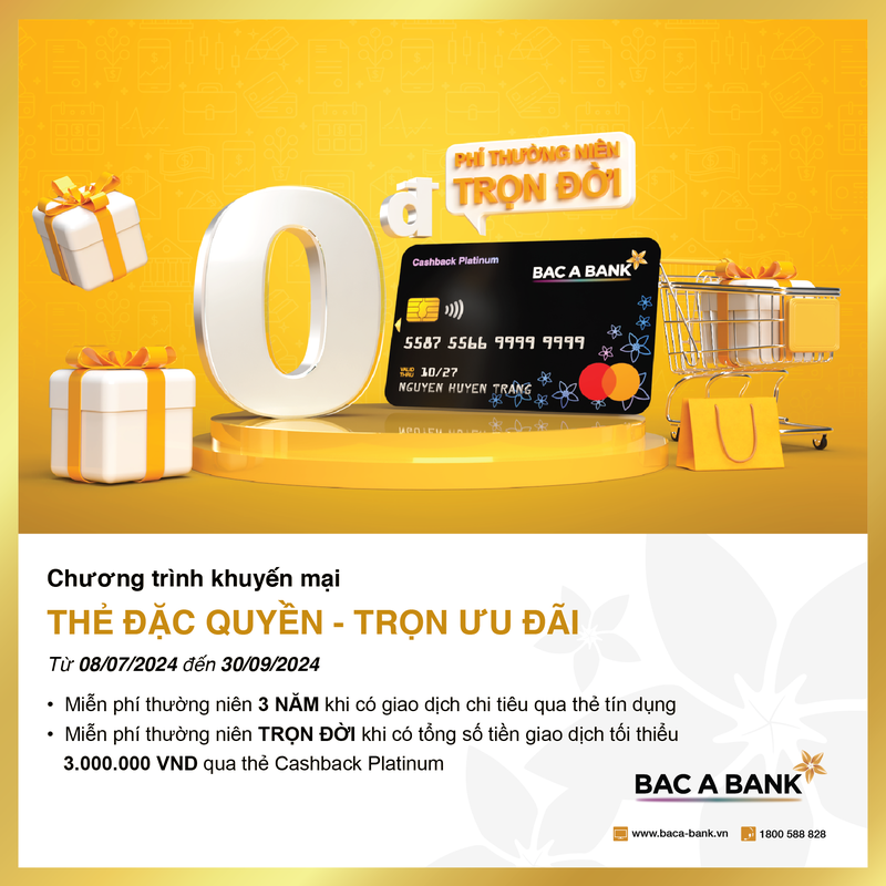 BAC A BANK  mien phi thuong nien tron doi cho chu the tin dung