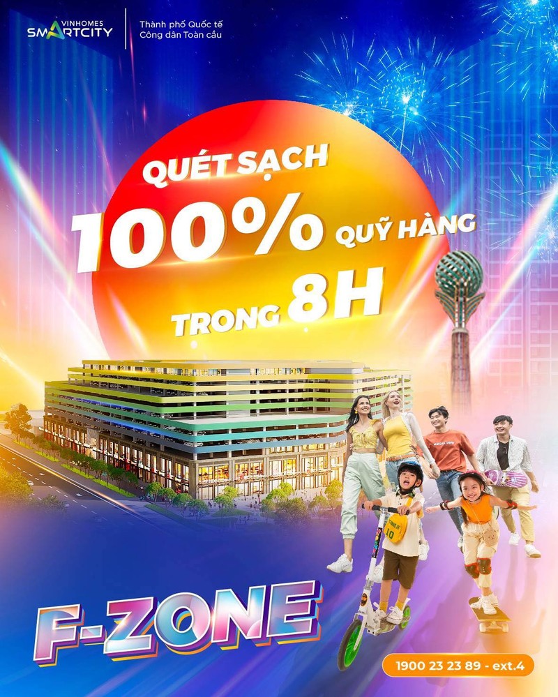 F-Zone viet tiep ky luc cho khu Tay Ha Noi: 100% quy hang dot dau co chu chi sau 8 gio mo ban