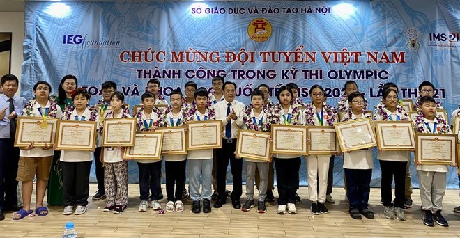 Hoc sinh Ha Noi deu dat giai thuong trong ky thi IMSO 2024