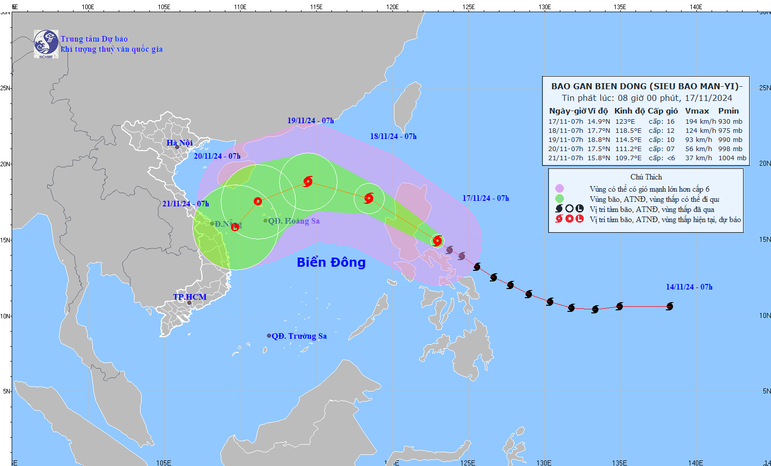 Bo NN&PTNT yeu cau chu dong ung pho voi bao Manyi