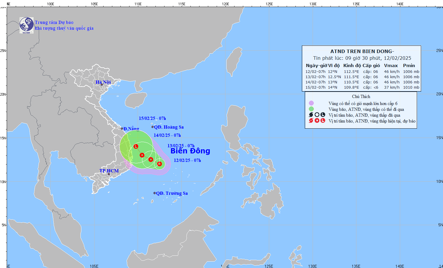 Ap thap nhiet doi xuat hien dau tien tren Bien Dong trong nam 2025