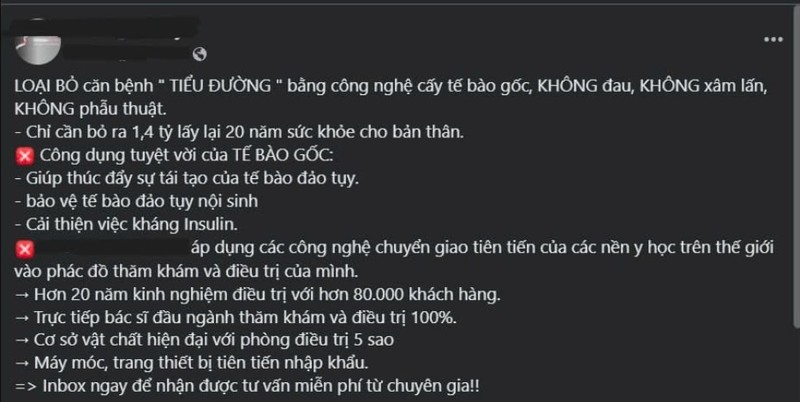 Tien mat tat mang khi cay te bao goc chua tieu duong