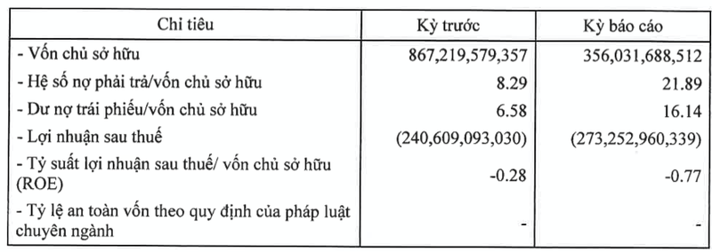 Setra cua ong Tran Van Tuan lo 273 ty 6 thang, du no trai phieu 5.745 ty