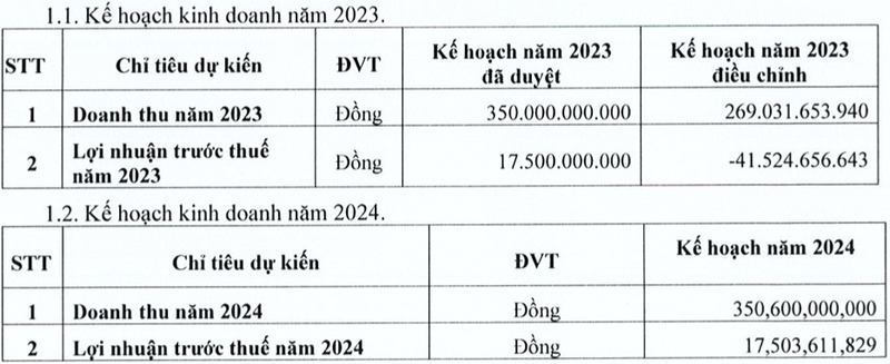 Dieu chinh ke hoach 2023, Danameco tu lai thanh lo hon 41 ty dong