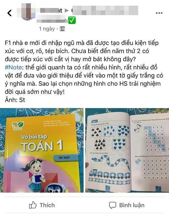 “Co, ro, tep, bich” xuat hien trong vo bai tap Toan lop 1