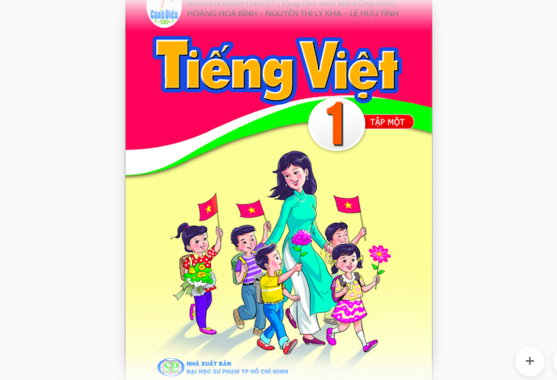 Chinh sua, thay the mot so noi dung sach Tieng Viet lop 1 Canh Dieu
