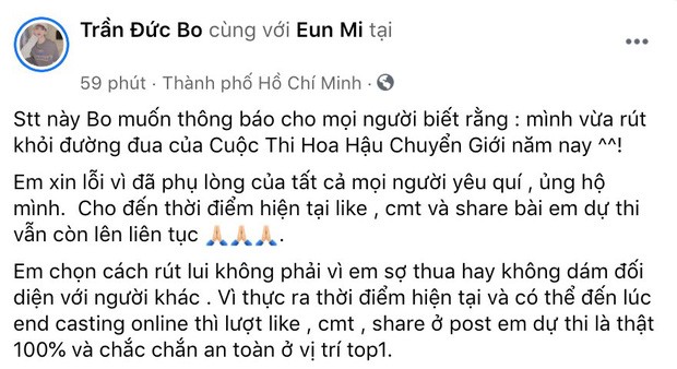 Vi sao Tran Duc Bo rut khoi Hoa hau chuyen gioi 2020?-Hinh-3