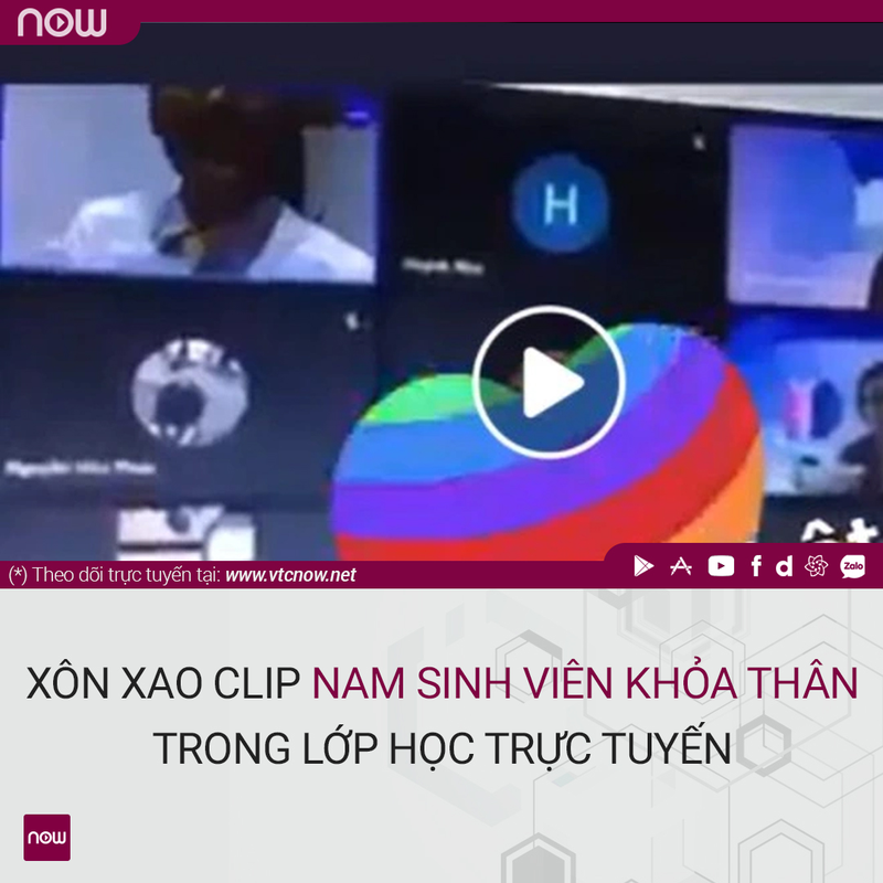 Xon xao clip doi sinh vien “dien canh nong” khi hoc online