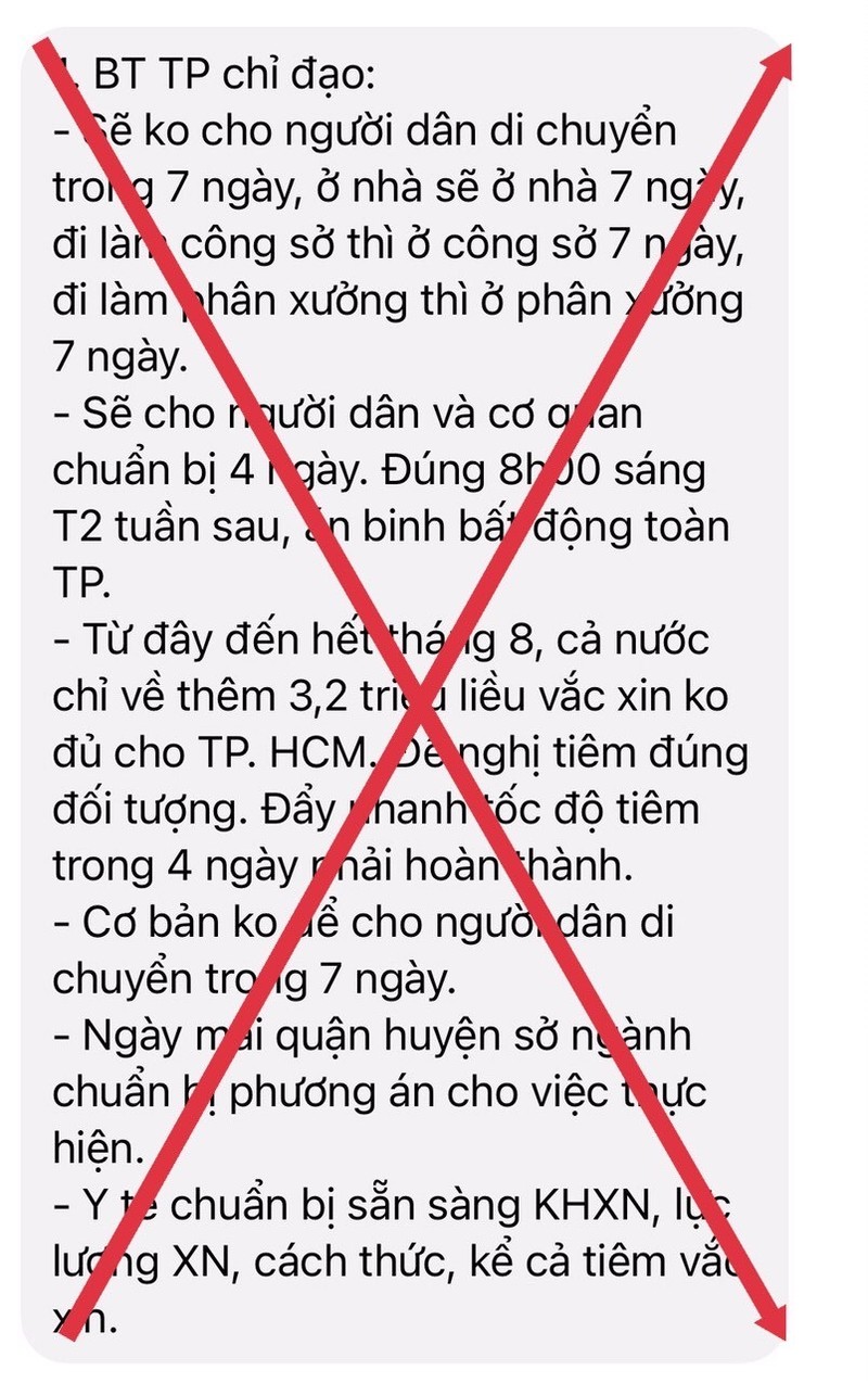 “Khong cho nguoi dan di chuyen trong 7 ngay” la thong tin gia mao