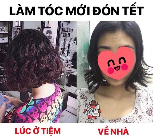 Lam toc don Tet, hoi chi em chi biet om mat khoc thet