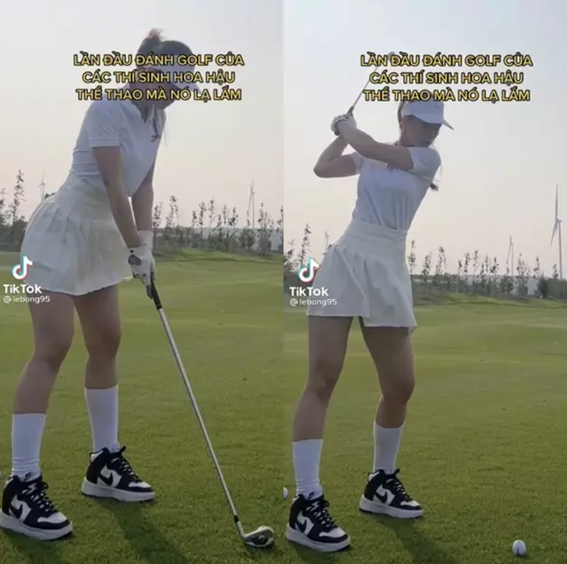Choi golf lai quay clip nhay nhot, Le Bong suyt lo diem nhay cam-Hinh-3