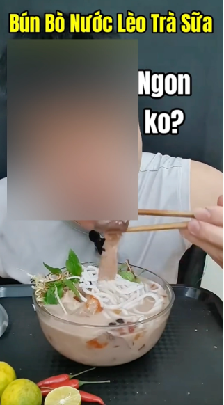 Du trend “an bun bo vi tra sua”, TikToker khien netizen la o-Hinh-5