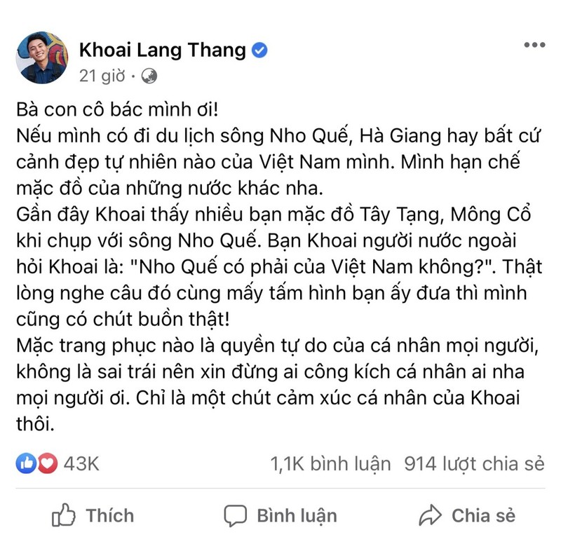 Tranh cai viec mac trang phuc khong phu hop check-in song Nho Que-Hinh-3