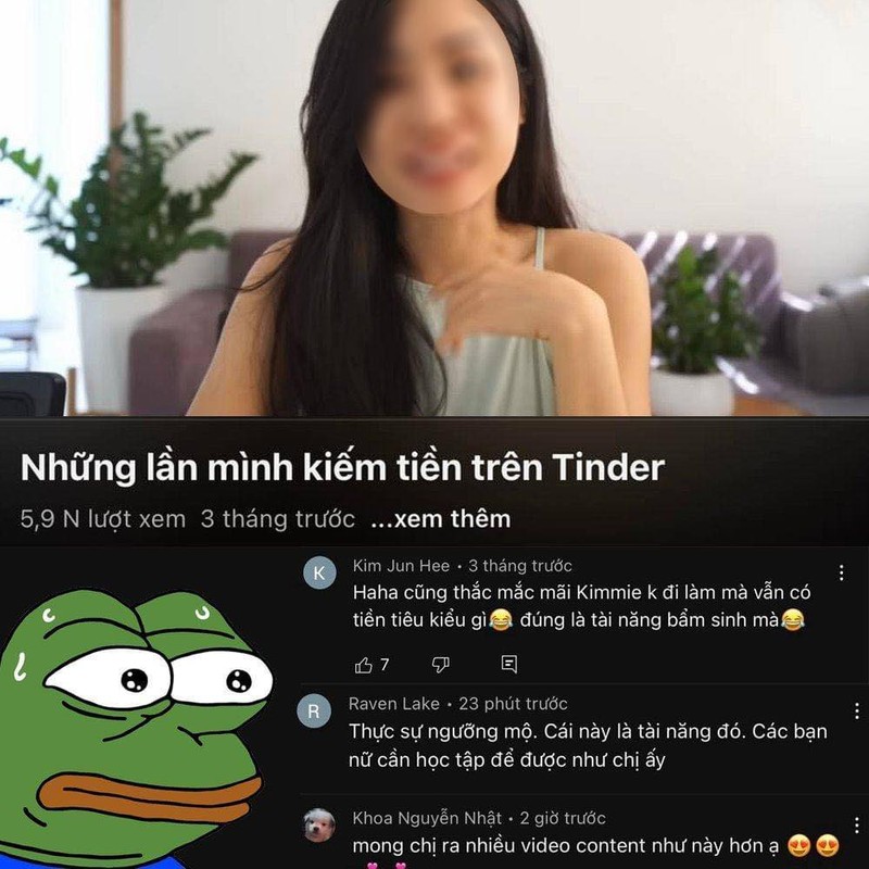 Nu Youtuber chi cach ngoi khong kiem tien qua Tinder gay tranh cai-Hinh-3