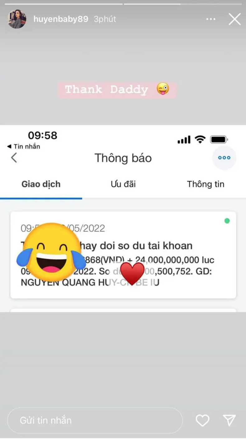 Huyen Baby duoc ong xa thi tham cho tien, netizen du doan con so-Hinh-8