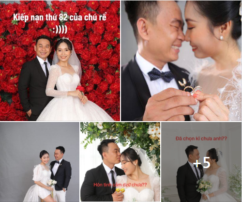 Chup anh cuoi, chu re hai huoc voi bieu cam cang thang