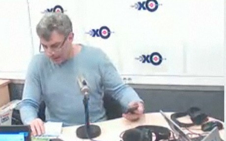 Hinh anh ong Boris Nemtsov trong cuoc phong van cuoi cung