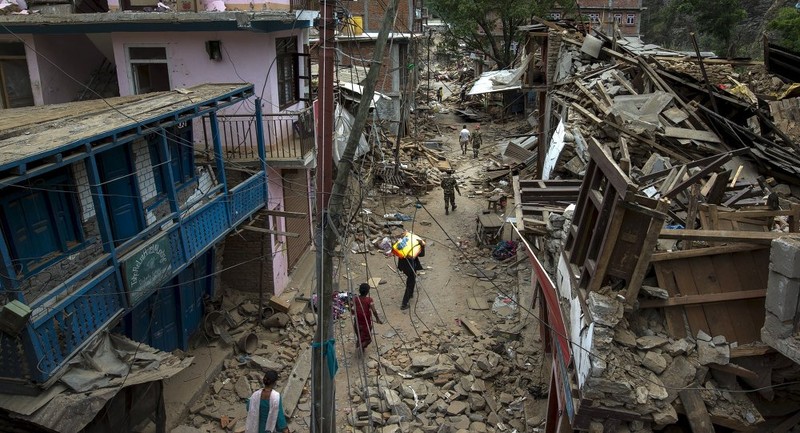 Nepal lai rung chuyen vi dong dat manh 5,7 do Richter