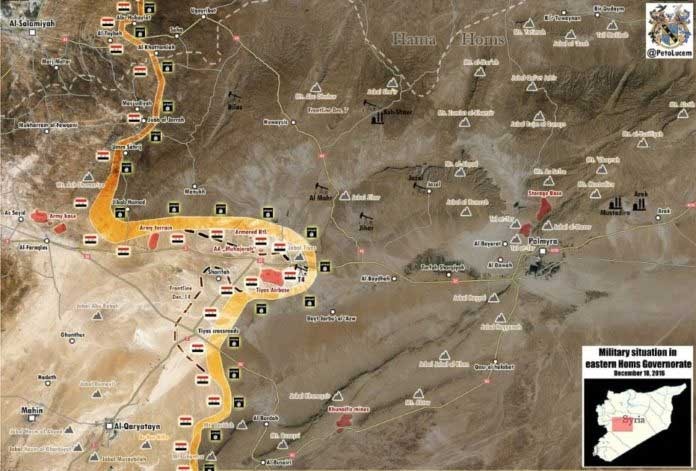 Quan doi Syria tan cong phien quan IS o tay Palmyra