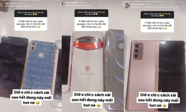 Ngoc Trinh so huu bo suu tap smartphone neu mat cung rat “dau vi”