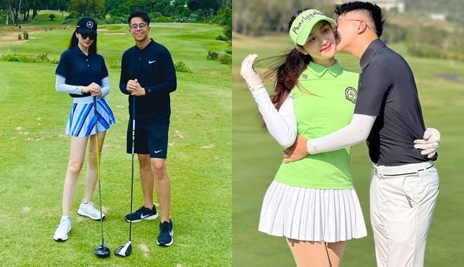 Thoi trang dong dieu cua cac cap vo chong Vbiz khi den san golf-Hinh-3