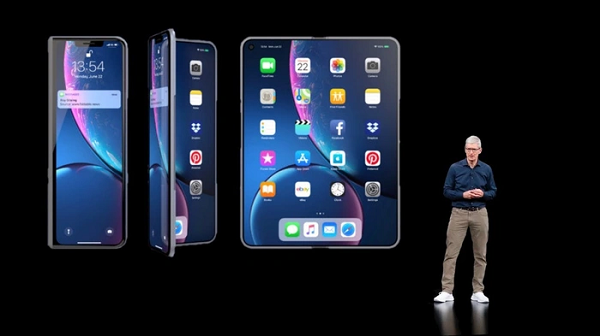 Apple sap cho ra mat iPhone man hinh gap, kich thuoc bang iPad mini?