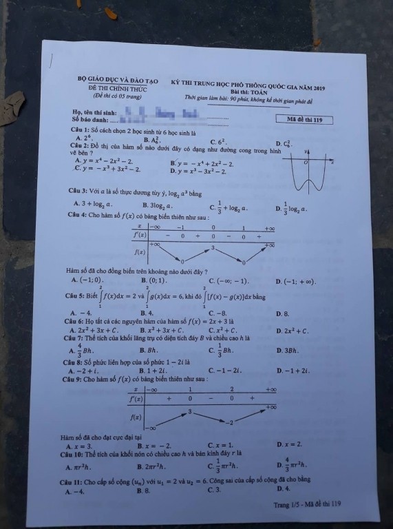 Dap an cac ma de thi mon Toan THPT quoc gia 2019-Hinh-94