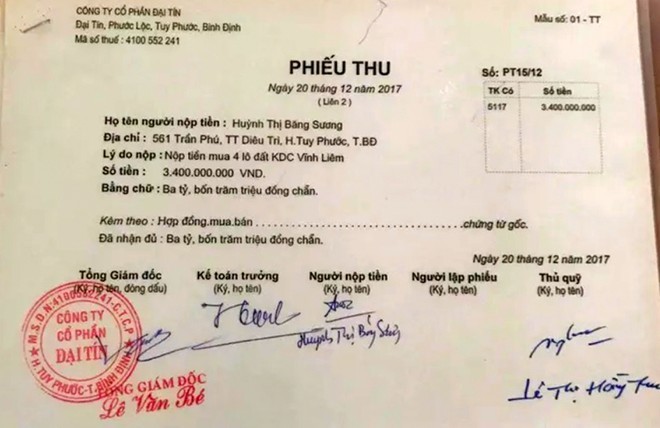 Vo cu TGD Cty Dat Tin - Binh Dinh lua ban dat, chiem tien ty the nao?