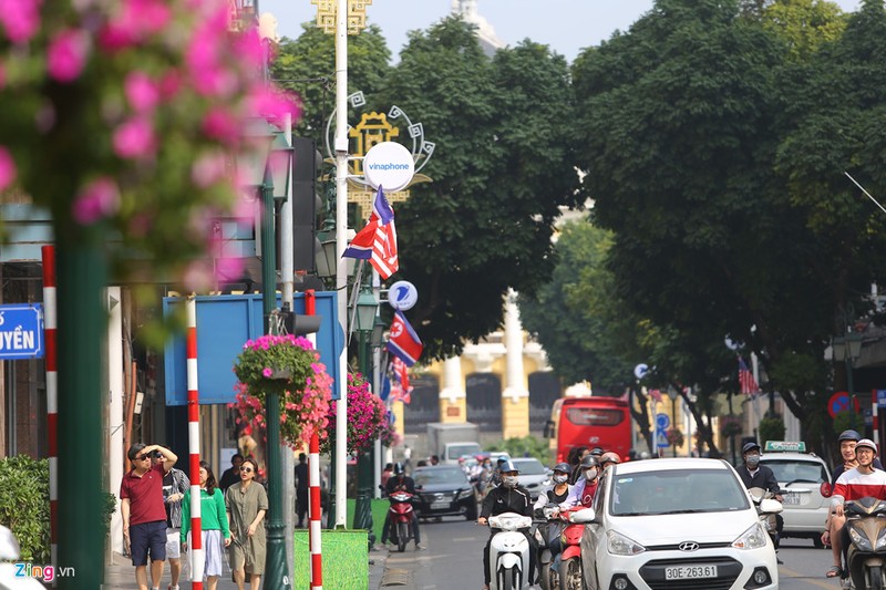 Pho phuong Ha Noi duoc trang hoang chuan bi cuoc gap Trump-Kim-Hinh-3