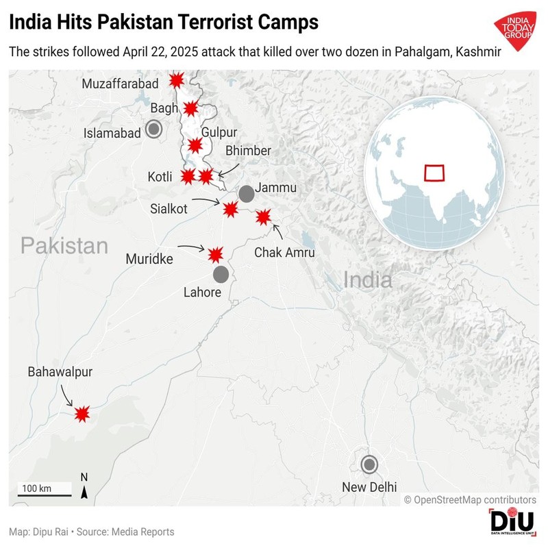 Ấn Độ không kích 9 mục tiêu ở Pakistan, đáp trả vụ khủng bố Kashmir - Hình 2 An Do khong kich 9 muc tieu o Pakistan, dap tra vu khung bo Kashmir-Hinh-2