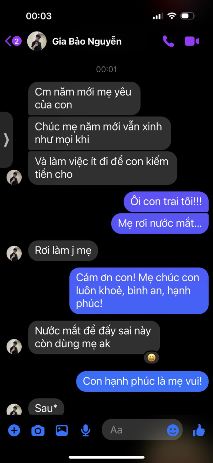 MC Thao Van roi nuoc mat khi con trai dan do mot cau dau nam moi