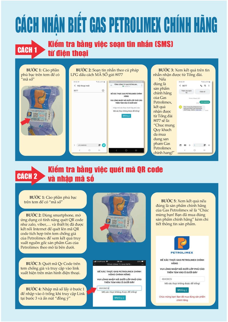 ​Cach nhan biet Gas Petrolimex chinh hang