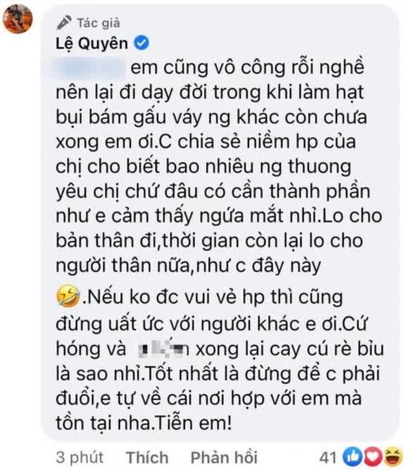 Bi so voi My Tam va Ngo Thanh Van, Le Quyen gat gong dap tra-Hinh-4