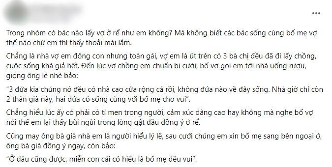 Thong gia gap nhau, bo vo mach: 