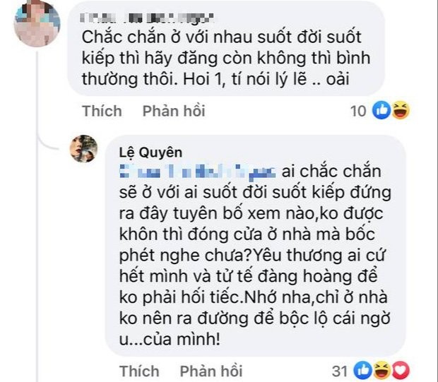 Le Quyen xu long dap tra cuc cang khi bi che hay noi dao ly