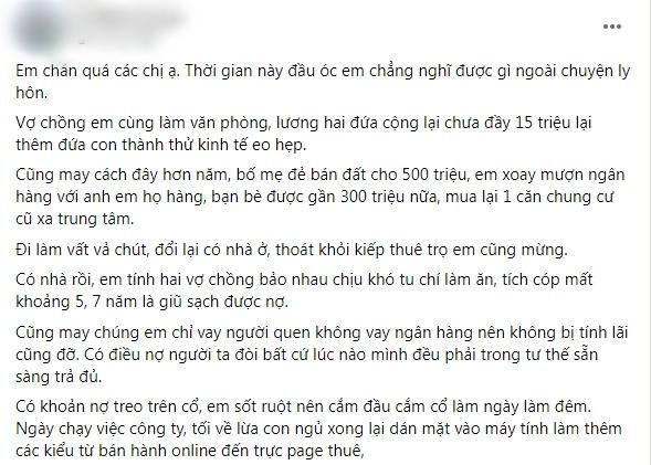 Vo mat tien khoc can nuoc mat, a hang xom tiet lo ga chong te bac