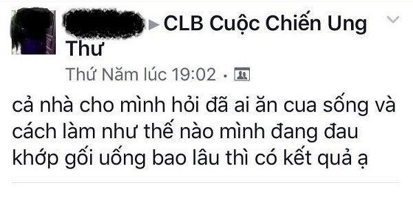 An cua song chua ung thu: Phan khoa hoc, ruoc them benh