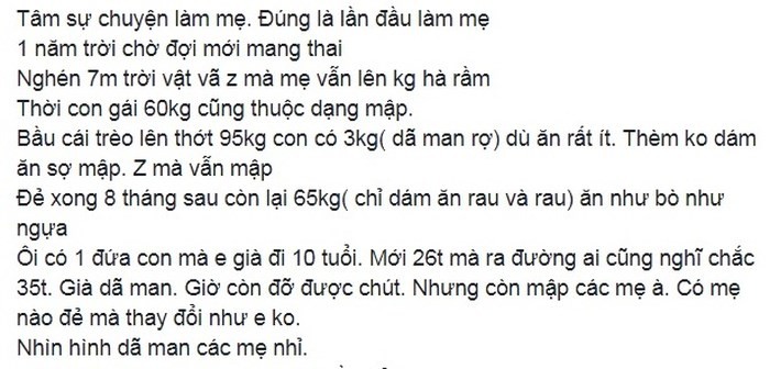 Chia se cua me tre sau sinh xot xa vi nhan sac tan ta