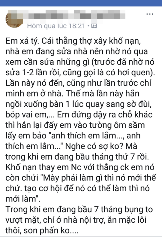 Tam su cua vo bau khi bi sam so nhung chong khong benh vuc