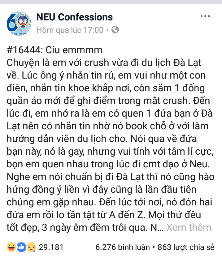 Gai tre hoang mang khi biet ban trai thich nguoi dong gioi