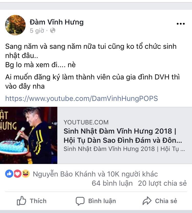 Ly do thuc su Dam Vinh Hung khong to chuc sinh nhat