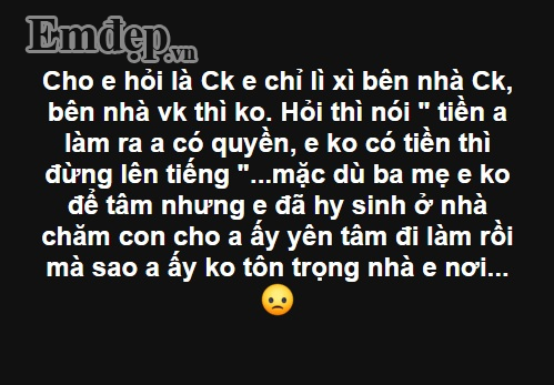 Tam su cua chong khong muon li xi nha vo gay bao mang