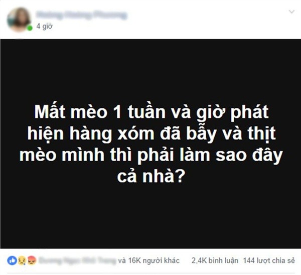 Dau kho vi bi hang xom 'thit' mat meo cung, co gai duoc bay ke doc