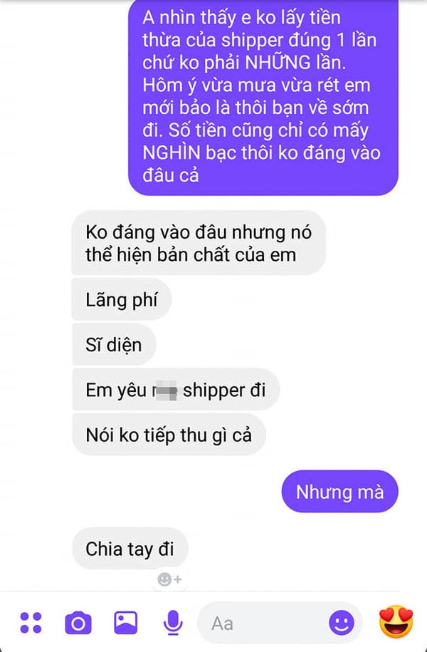 Tips them tien cho shipper, co gai bi nguoi yeu mang mo la lang phi-Hinh-2