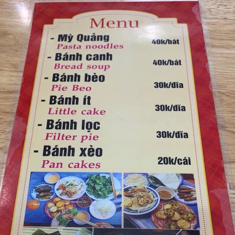 Thuc don sieu hai huoc khi nho Google dich menu tu Viet sang Anh