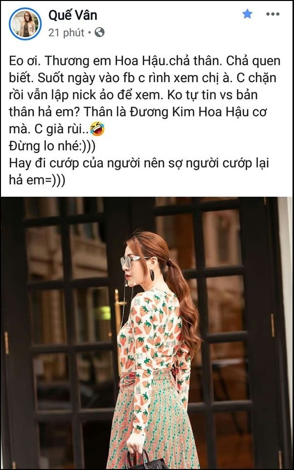 Que Van dan mat mot duong kim hoa hau lam fan nao loan