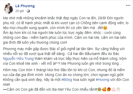 Le Phuong tuoi tan, hanh phuc khoe le day thang con gai