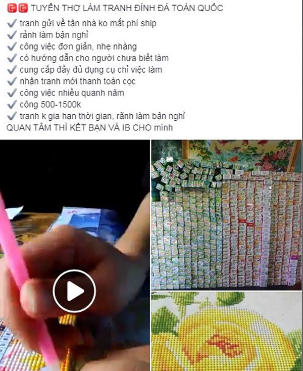 Nhan viec lam tai nha: Tuong “de an” ai ngo mat ca chuc trieu dong