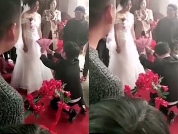 Mặc chú rể quỳ xuống cầu hôn, cô dâu từ chối ngay tại đám cưới
