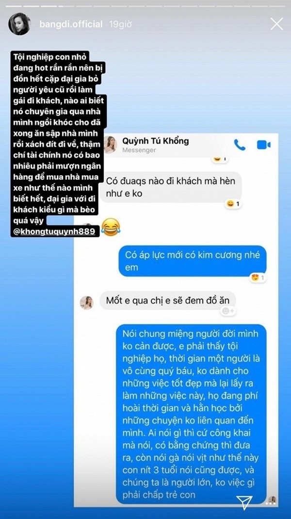 Khong Tu Quynh bi don lam gai, Bang Di lap tuc phan don benh vuc-Hinh-2